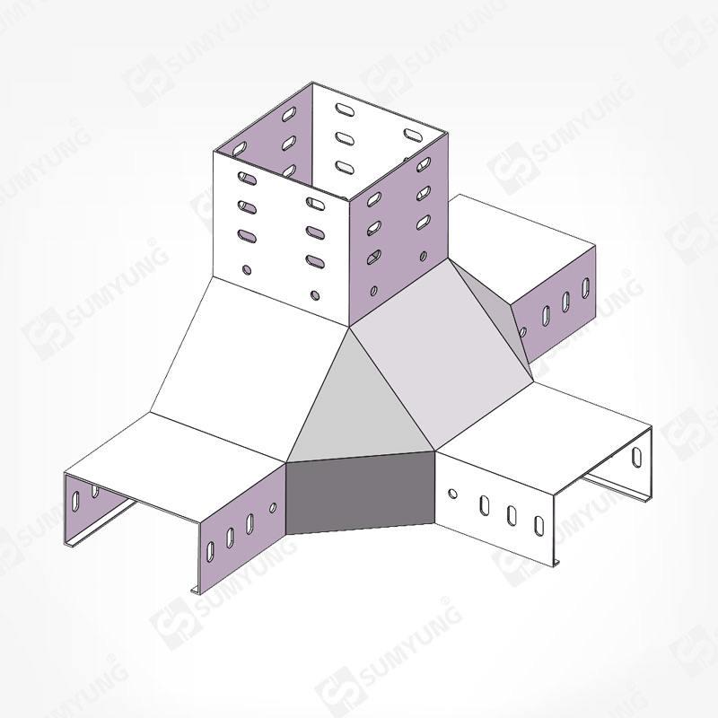 Vertical four-way connector